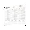 Horizontal Three-Child Clear Acrylic Chore Chart with Custom Sections (38"W x 26"H, Matte Black Standoffs) view 1