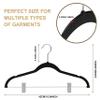 80 Pack Black Quality Plastic Non Velvet Non-Flocked Thin Compact Coat Hangers with Metal Clips for Skirts Pants Blouses 360 Swivel Hook view 4
