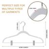 80 Pack White Quality Plastic Non Velvet Non-Flocked Thin Compact Coat Hangers with Metal Clips for Skirts Pants Blouses 360 Swivel Hook view 4