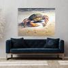 Sense Canvas Crab Watercolor Beach 3 Canvas Art - Home Decor Wall Art Print Poster Painting Large 40x30 / 1.5" view 2