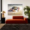 Sense Canvas Crab Watercolor Beach 3 Canvas Art - Home Decor Wall Art Print Poster Painting Large 40x30 / 1.5" view 3