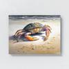 Sense Canvas Crab Watercolor Beach 3 Canvas Art - Home Decor Wall Art Print Poster Painting Large 40x30 / 1.5" view 4