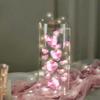 30 Floating Large Sparkling Pink Hearts-Fills 1 Gallon of Transparent Gels for Floating Effect-with Measured Floating Gels Prep Bag for Best Results! view 3