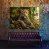Sense Canvas Leopard Realistic Jungle 11 Canvas Art - Home Decor Wall Art Print Poster Painting Small 16x12 / 0.75" view 2