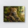 Sense Canvas Leopard Realistic Jungle 11 Canvas Art - Home Decor Wall Art Print Poster Painting Small 16x12 / 0.75" view 4