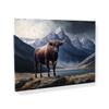 Sense Canvas Bull Realistic Detailed Mountain 14 Canvas Art - Home Decor Wall Art Print Poster Painting Small 16x12 / 0.75" view 1