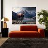 Sense Canvas Bull Realistic Detailed Mountain 14 Canvas Art - Home Decor Wall Art Print Poster Painting Small 16x12 / 0.75" view 3