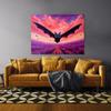 Sense Canvas Bat Vibrant Flying 5 Canvas Art - Home Decor Wall Art Print Poster Painting Large 40x30 / 1.5" view 2