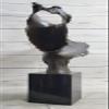 EUROPEAN BRONZE Bronze Sculpture Modern Art Abstract Male and Female Kissing by Dali Decor Decorative Gift Deal view 3