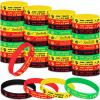 Deekin 200 Pieces Juneteenth Rubber Bracelets Juneteenth Silicone Wristband Bracelets Black Freendom Day Gifts Patriotic Party Supplies for African Afro American Festival Independence Day June 19th view 1