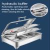 Aprilhp Chafing Dish Buffet Set, Stainless Steel 9 Litre Capacity Food Warmer Chafer Set with Visible Cover and Electric Heating Plate for Dining Room Hotel Buffet Weddings Parties(Size:2 Grid) view 2