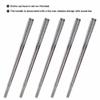 BALWOO Chopsticks [Made in Korea][5 Sets] 430 Premium Stainless Steel Chopsticks, Mukbang Kitchen Utensil, Cutlery Silverware Stainless Tableware (Goryeo Celadon White) view 2