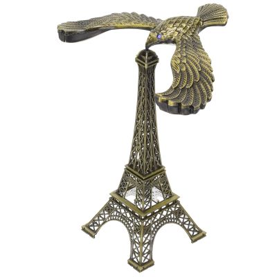 Toddmomy Eiffel Tower Balance Bird Statue: Alloy Retro Eiffel Tower Eagle Balancing Bird for Home Office Decoration