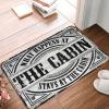 Abipuir Knock Before Entering Door Sign What Happens at The Cabin Stays at The Cabin Rug Childrens Room Decor Front Door Inside Mat (Size : 65X90CM) view 1