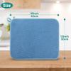 GeeRic Microfiber Dish Drying Mat, Super Absorbent Kitchen Dish Drying Pad for Valentine's Day, Reversible Gift Mats for Countertop, 12 * 16 inch Blue view 2