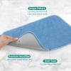 GeeRic Microfiber Dish Drying Mat, Super Absorbent Kitchen Dish Drying Pad for Valentine's Day, Reversible Gift Mats for Countertop, 12 * 16 inch Blue view 3