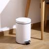 Kitchens Trash Can Large Indoor Trash Can Round Stamped Trash Can with Lid Office Bedroom Waste Paper Basket Home Office - Holds Waste (Color : Gold) view 3