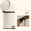 Kitchens Trash Can Large Indoor Trash Can Round Stamped Trash Can with Lid Office Bedroom Waste Paper Basket Home Office - Holds Waste (Color : Gold) view 4