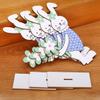 KYDCO 3 Pack Easter Bunny Table Dcor Easter Rabbit Tabletop Wooden Centerpiece Signs Crafts Statue Farmhouse Accent Home Desk Shelf Countertop Party Office Spring Easter Ornaments Gifts view 3