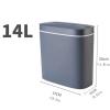 CRAGCO Kitchens Trash Can 14LAutomatic Induction Trash Can Smart Trash Can with Cover in Domestic Kitchen Trash can Home Office - Holds Waste (Color : Gold) view 2