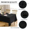 12 Pack Black Tablecloths for Rectangle Tables 60 x 102 Inch Black Polyester Tablecloth 6 Foot Rectangle Table Cloth Wrinkle Resistant Washable Fabric Table Cover for Party Wedding Banquet Events view 3