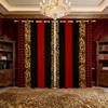 Manfei Leopard Print Blackout Curtains Red Brown Black Stripes Window Drapes, Wild Animal Cheetah Skin Window Treatments for Kids Boys Girls Room Decor, Grommet Top 2 Panel Set Curtains, 52Wx96L inch view 1