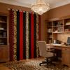 Manfei Leopard Print Blackout Curtains Red Brown Black Stripes Window Drapes, Wild Animal Cheetah Skin Window Treatments for Kids Boys Girls Room Decor, Grommet Top 2 Panel Set Curtains, 52Wx96L inch view 2