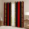 Manfei Leopard Print Blackout Curtains Red Brown Black Stripes Window Drapes, Wild Animal Cheetah Skin Window Treatments for Kids Boys Girls Room Decor, Grommet Top 2 Panel Set Curtains, 52Wx96L inch view 3