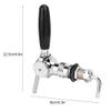 Adjustable Beer Faucet, Beer Tap,Draft Beer Faucet Household Brass Beer Tap Faucet Keg Flowing Control Ball Beer Tap for Homebrew Dispensing Tap Standard Faucet Tap view 2
