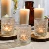 36 Packs Votive Candle Holders, Glass Candle Holders Bulk Tealight Candle Holder for Table Clear Tea Light Candle Holder for Wedding Christmas Party view 3