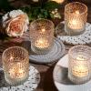 36 Packs Votive Candle Holders, Glass Candle Holders Bulk Tealight Candle Holder for Table Clear Tea Light Candle Holder for Wedding Christmas Party view 4