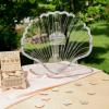 Drawelry Personalized Wedding Wooden Guest Book: Shell Acrylic Custom Name Guest Book Alternative Inserts Box DIY Custom Rustic Wedding Heart Drop Guest Book for Anniversary Wedding Decor (Shall) view 2