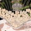 Drawelry Personalized Wedding Wooden Guest Book: Shell Acrylic Custom Name Guest Book Alternative Inserts Box DIY Custom Rustic Wedding Heart Drop Guest Book for Anniversary Wedding Decor (Shall) view 4