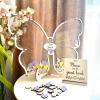 Personalized Wedding Wooden Guest Book: Shell Acrylic Custom Name Guest Book Alternative Inserts Box DIY Custom Rustic Wedding Heart Drop Guest Book for Anniversary Wedding Decor (Butterfly) view 1