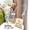 Personalized Wedding Wooden Guest Book: Shell Acrylic Custom Name Guest Book Alternative Inserts Box DIY Custom Rustic Wedding Heart Drop Guest Book for Anniversary Wedding Decor (Butterfly) view 3