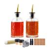 Shining Craft Coffee Syrup Dispenser Bottles Set 2 Pack 7 OZ Simple Small Syrup Bottles Set with Metal Pour Spout Ideal for Coffee Syrups, Condiments, Coffee bar, SC056 (2 pack) view 1