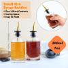 Shining Craft Coffee Syrup Dispenser Bottles Set 2 Pack 7 OZ Simple Small Syrup Bottles Set with Metal Pour Spout Ideal for Coffee Syrups, Condiments, Coffee bar, SC056 (2 pack) view 3