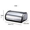LIOONS Large Capacity Bread Box Stainless Steel Bread Bin With Transparent Window And Roll Cover Bread Holder Portable Storage view 2