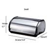 LIOONS Large Capacity Bread Box Stainless Steel Bread Bin With Transparent Window And Roll Cover Bread Holder Portable Storage view 3
