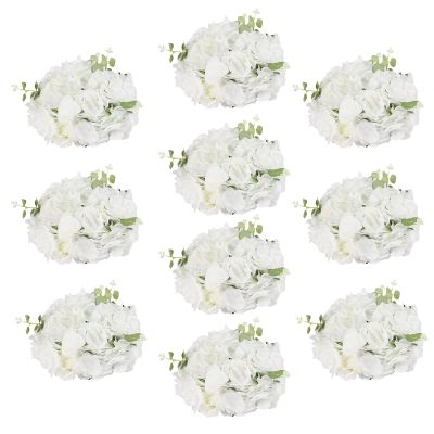 10 PCS 11.8inch Diameter Fake Flower Balls White Rose Artificial Arrangements for Wedding Centerpiece Table Decorations Flower Ball Arrangement Bouquet for Centerpieces Tables