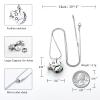 BAOWIQI Star/Moon Cremation Jewelry For Ashes Cremation Urn Pendant Ashes Memorial Necklace for Man/Women (Steel) view 2