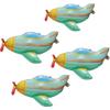 4D Cartoon Fighter Jet Airplane Balloon Copter Helicopter Decoration For Birthday Baby Shower, 4 Pack Cute Green Plane Balloons Fighter Jet Flying Aircraft Balloons Aviator Adventure Party Supplies view 1