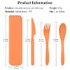 DISSKNIC 4 Sets Reusable Utensils Set with Case,Travel Utensils Cutlery Set Spoons and Forks Set, Reusable Plastic Utensils for Lunch Box Accessories for Adults, Portable Lunch Utensils Set for Daily view 2