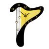 BTZHY Wall Clock,Wall Clock for Living Room Decor,Music Harp Pastoral Creative Iron Wall Clock European Style Mute Non-Ticking Arabic Numeral Clock view 1