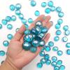 YGFRSTO Flat Glass Marbles 1 Pound Vase Filler Fire Pit Glass Pebbles for Indoor Plants, Aquarium Fish Tank Decorations, Home Decor, Fire Pit, Landscaping, Arts Crafts (Ocean Blue) view 4