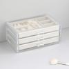 EKAYG Transparent Acrylic Storage Box, Simple Style Drawer-Style Jewelry Storage, Necklace, Earrings and Ring Organizer view 3