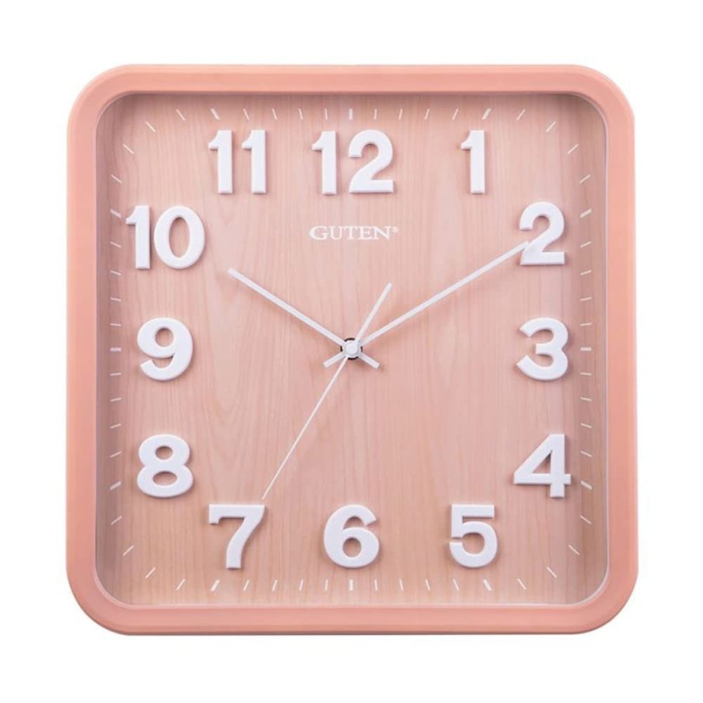 BTZHY Wall Clock,Wall Clocks Square Wall Clock Simple Living Room Clock Modern Quartz Clock 14in Decorative Wall Clock Silent Non Ticking Easy to Read Clock Farmhouse Clock