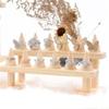 EKAYG Six Solid Wood Cone Ring Display Stand Home Accessories Shelf Pendulum Ring Display Jewelry Rack Ring Holder (A 21.5 x 9 x 12cm) view 2