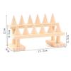 EKAYG Six Solid Wood Cone Ring Display Stand Home Accessories Shelf Pendulum Ring Display Jewelry Rack Ring Holder (A 21.5 x 9 x 12cm) view 3