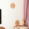 2PCS Wicker Wall Basket Decor, Wall Hanging Woven Placemats Home Wall Decor,Handmade Natural Hanging Woven Baskets,Round Wall Basket Decor view 2